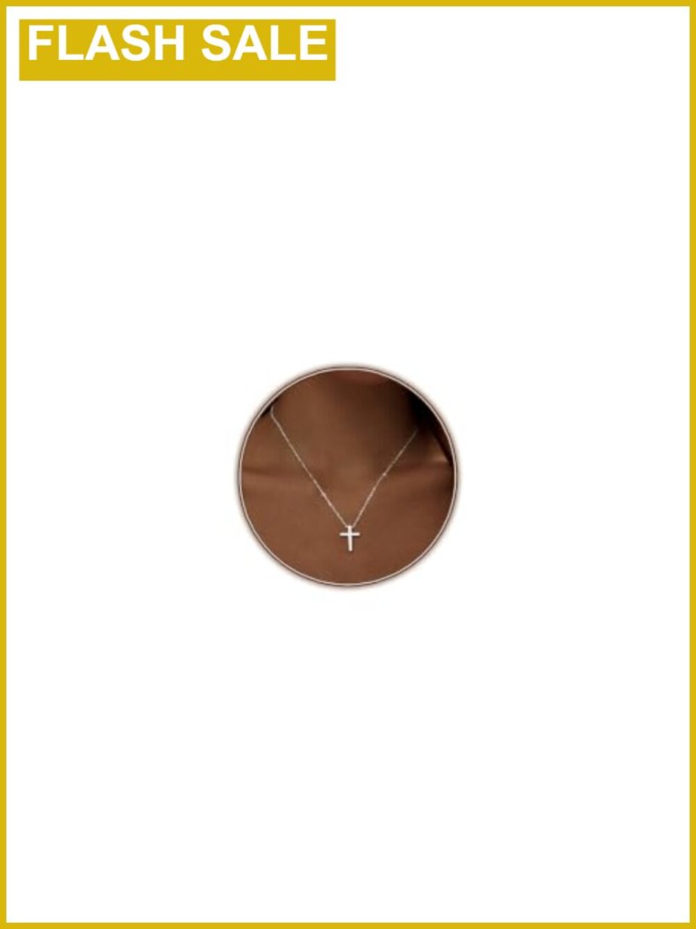 18k Gold Plated Tiny Cross Pendant Necklace Dainty Layered